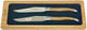 Laguiole En Aubrac Luxury Fully Forged Full Tang Stainless Steel Steak Knives 2-Piece Set Teak Wood Handles Brushed Stainless Steel Bolsters