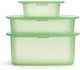 Lxe9Kuxe9 Lekue Reusable Silicone Food Storage Box Container Set Of 3. Set Includes: 0.2L 0.5L 1.0L