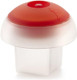 Lekue Ovo Red And Clear Platinum Silicone 3.5 Ounce Square Egg Cooker