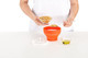 Lekue Ovo Red And Clear Platinum Silicone 3.5 Ounce Square Egg Cooker