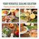 Lem Products Maxvac Combo Pack Of Vacuum Sealer Bags And Rolls Compatible With Major Vacuum Sealer Brands