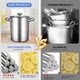 Deep Fryer With Lid And Basket - Stainless Steel Asparagus Steamer 2 In 1 Fry Pot With Mesh Steamer For French Fries Chicken Cooking Vegetables