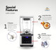 Heavy-Duty 1800W Professional Blender Mixer Multi-Speed And Function Juicer Food Processor & Smoothie Maker With Leak-Proof 1.8 Litters Jar Stainless-Steel Blades Touch Control Long Life