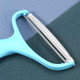 Peeler - Cabbage Graters Salad Potato Slicer Cooking Tools Wide Mouth Peeler Vegetables Fruit Stainless Steel Knife Kitchen Accessories (Blue)