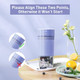 Portable Blender For Smoothies 10 Oz Mini Personal Usb-C Rechargeable Cordless Smoothie Maker & Handheld Protein Shake Blender Quiet Small Travel Juicer For Office Gym Kitchen(Purple)