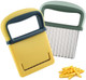 Crinkle Cuttercrinkle Cutter For Veggiesstainless Steel Wave Cutter With Protective Case And Handle - Potato Chopper Carrot Slicer French Fry Cutter Onion Chopping Knife (Green)