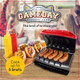Nostalgia Game Day Sausage And Brat 5 Link Electric Grill With Oil Drip Tray Carry Handle And Cord Storage Cooks Beef Turkey Chicken Veggie Sausages Or Hot Dogs