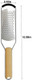 Zester Grater & Cheese Grater — Parmesan Cheese Lemon Ginger Garlic Chocolate Vegetables Fruits Solid Beech Handle Fine Stainless Steel Blades With Protector Dishwasher Safe
