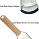 Zester Grater & Cheese Grater — Parmesan Cheese Lemon Ginger Garlic Chocolate Vegetables Fruits Solid Beech Handle Fine Stainless Steel Blades With Protector Dishwasher Safe