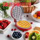 Ceramic Nonstick Mini Snack Waffle Maker 4” Mold Quick Heat For Crispy Waffles French Toast Tuna Melt Egg & Grilled Cheese Sandwiches For Kids & Family Just Add Batter (Black)