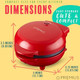 Ceramic Nonstick Mini Snack Waffle Maker 4” Mold Quick Heat For Crispy Waffles French Toast Tuna Melt Egg & Grilled Cheese Sandwiches For Kids & Family Just Add Batter (Black)