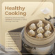 Prime Home Direct 8-Inch Bamboo Steamer Basket Stainless Steel Steamer Ring Adapter 2-Tier Steamer For Cooking Asian Food Bao Buns Chinese Dim Sum Dumpling Rice Vegetable Steam Pot