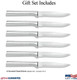 Rada Cutlery 6-Piece Serrated Steak Knife Set Silver Handles