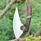 Carbon Steel Handmade Ulu Knife Pizza Cutter Rocker Knife Mezzaluna Knife With Sheath Rocker Boning Knife For Slicing Chopping Camping Outdoor Kitchen With Sheath Large