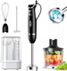 Bundled Sangcon 6-In-1 Immersion Blender Handheld Hand Blender With Chopper & 34Oz Blending Cup Storage Base