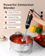 Bundled Sangcon 6-In-1 Immersion Blender Handheld Hand Blender With Chopper & 34Oz Blending Cup Storage Base