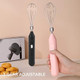 Electric Egg Beater Cordless Hand Mixer 3 Speeds For Home Baking (Black)