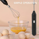 Electric Egg Beater Cordless Hand Mixer 3 Speeds For Home Baking (Black)