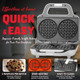 4 Inch Double Mini Waffle Maker Machine Chaffle Maker Waflera Electrica Small Waffle Iron For Waffles Keto Chaffles Hash Browns Cookies Non-Stick Plates