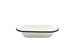 Tablecraft 80013 Enamelware Collection Serving Pan White With Black Rim Porcelain Over Steel Oven-To-Table Camping Farmhouse Indoor/Outdoor 7.75" X 5.75" X 1.75" 18 Oz