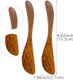 6 Pack Wooden Cheese Butter Knife Spreaders With Wooden Handles For Spreading Sandwiches Cake Edge Spatula Cooking Baking Mixing Tool For Toast Bread Butter Sauce Jam