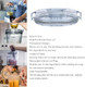 Topincn Manual Ice Crusher Multifunctional Specialty Appliances Shaved Ice Machines Household Ice Breaker With Clear Internal Structure For Home Kitchen Using (Translucent)