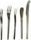 Presencehhh Cocktail Snack Serving Set - Stainless Steel Flatware Includes Butter Knives Cheese Spreader And Cocktail Forks For Appetizer Escargot & Sea Food – (Silver - 5Pcs)
