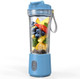 Portable Blender For Smoothies And Shakes Mini Personal Juicer Machine For Travel 16.9 Oz 40 Seconds Auto Shutoff 3 Seconds No-Load Protection Suitable For Most Vegetables And Fruits(Blue)
