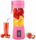 Titanfinity Portable And Rechargeable Battery Juice Blender Personal Size Blenders With Usb Rechargeable Mini Juicer Smoothie Blender Travel Size 380Ml Personal Blender For Shakes And Smoothies (Pink)
