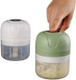 Nexus Precision Pro - Mini Electric Garlic Chopper 250Ml Usb Rechargeable Food Processor For Vegetables Onion Ginger & Chili Portable Kitchen Mincer With 1-Click Operation (Cream)