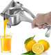 Aluminium Manual Fruit Juicer Heavy Duty Lemon Orange Juicer (Silver)