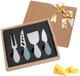 4-Piece Cheese Knife Set Cheese Knives Cutter Fork Spreading Knife For Charcuterie Boards Cutlery Set Collection