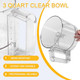112203 Food Processor 3 Quart Clear Bowl Fit For Robot Coupe R2 Fits R2B Series #1-4 And R2N Series #1-3