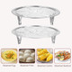 Uxcell 5Pcs Silicone Steamer Liners 19.7" Bamboo Steamer Liner Non-Stick Silicone Air Fryer Steamer Liners For Buns Dumplings Pastry Baking White