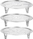 Uxcell 3Pcs Stainless Steel Steamer Rack With Stand 8.6 Inches/9.5 Inches/10.2 Inches Pot Steaming Tray For Steamer Cookware Instant Pressure Cooker