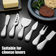 4Piece Cheese Knives Set Mini Steel Stainless Cheese Knife Set For Charcuterie Ancheese Spread Perfect For Cheese Slicer And Butter Cutter (Silver -4Pcs)