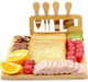 Bamboo Charcuterie Boards Cheese Board Knife Set14‘’X11‘’House Warming s For Home For Mom Couples Bridal Shower Bridesmaid s (13 X 10 X 0.59 Inches)