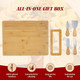 Bamboo Charcuterie Boards Cheese Board Knife Set14‘’X11‘’House Warming s For Home For Mom Couples Bridal Shower Bridesmaid s (13 X 10 X 0.59 Inches)