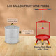 3.69 Gallon/14L Juice Fruit Press Manual Juicer Press Cheese Oil Press Machine For Apple Cider Grape Juice Wine Cheese Olive Oil 3 Feet Sturdy Feet Food-Grade Stainless Steel