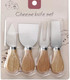 Yikangheng Cheese Knives Sets 4 Pcs Small Stainless Steel Knives With Wooden Handle For Cheese Cake And Bread (4)