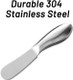 2 Pack Butter Knife - Little Cheese Spreader Knives Stainless Steel Butter Spreader Set Kitchen Gadgets For Dail (Silver X 2)