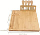 1Set Wooden Cheese Board With Knife And Fork Wooden Cutting Board Cheese Board With Knife Set Home Baking Knife Board Bread Board For Home Kitchen Restaurant Hotel Kitchen Supplies