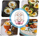 Double Layer Egg Cooker 14 Egg Capacity Hard Boiled Egg Cooker Anti-Dry Electric Egg Boiler With 40Ml Measuring Cup Steam Vegetables Pink