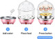Double Layer Egg Cooker 14 Egg Capacity Hard Boiled Egg Cooker Anti-Dry Electric Egg Boiler With 40Ml Measuring Cup Steam Vegetables Pink