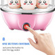 Double Layer Egg Cooker 14 Egg Capacity Hard Boiled Egg Cooker Anti-Dry Electric Egg Boiler With 40Ml Measuring Cup Steam Vegetables Pink
