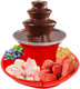 Mini Chocolate Fountain Machine Electric Chocolate Fondue Fountain Machine For Parties For Candy Butter Cheese Red