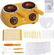 Candy Chocolate Melting Pot For Melting Chocolate Butter Cheese Candy Candle With Tool Mold Handmade Diy Making Electric Melting Pot Chocolate Melting Warming Fondue Set Yellow