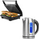 Aigostar 2 Slice Panini Press And 1.7L Electric Stainless Steel Kettle Bundle
