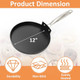 Nonstick Griddle Pan Replacement For Ninja Foodi C30628 11-Inch Stovetop Griddle With Big Cooking Surface Versatile Square Frying Grill Pan With Handle Flat Grill Pan For All Cooktops Oven Safe