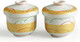 Cinf Japanese Snack 6 Oz Set Of 2 Stew Pot With Lid Steam Cuisine Ceramic Serving Soup Bowls Custard Bowl Cup